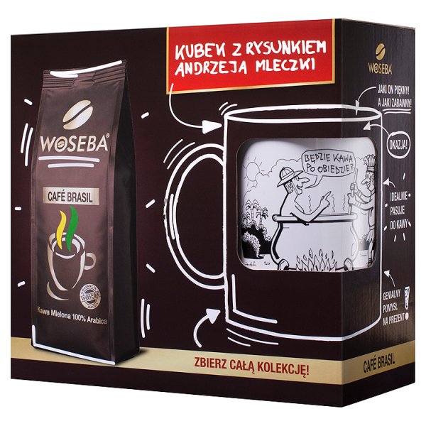 Kawa Woseba Cafe Brasil mielona zestaw 500g + kubek , 1 szt/0,500 kg ...