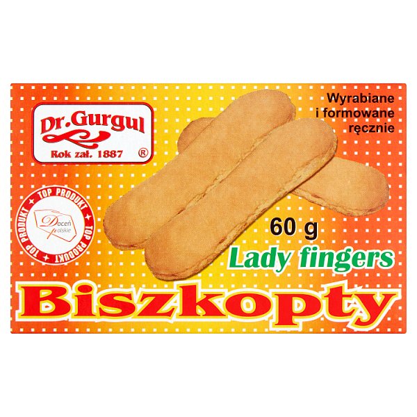 Dr. Gurgul Biszkopty Lady Fingers 60 g, 1 szt, Dr. Gurgul - Supermarket ...