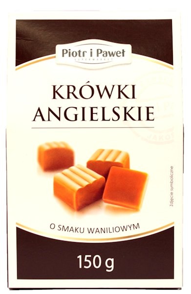 Znalezione obrazy dla zapytania Piotr i Paweł Krówki angielskie o smaku waniliowym