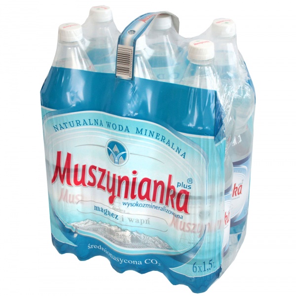 Woda Muszynianka średnionasycona Zgrzewka 6x1,5l Con Cascara, 1 Szt 